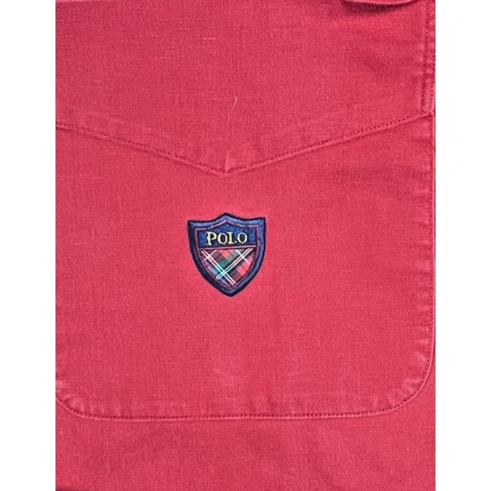 Ralph Lauren Button Down Shirt Men's L Polo Crest Classic Preppy Academia *Flaws - Picture 5 of 11